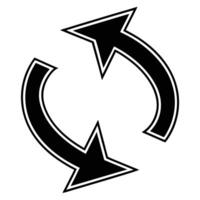 Black Rotation Arrows Simple Design vector