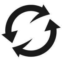 Circular Arrows Symbol Refresh Reload Black Icon vector