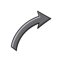 Grey Curved Arrow Pointing Upward Direction Illustration vector
