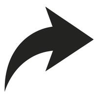 Black Share Arrow Symbol Design On White vector