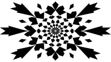 Abstract Floral Pattern Black And White Geometric Design vector
