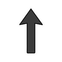 Upward Arrow Simple Flat Design Illustration vector
