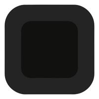 Dark Square With Rounded Corners Simple Design vector