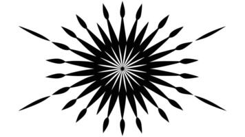 Abstract Starburst Design Black And White Minimalist Pattern vector