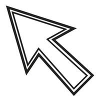 Arrow Cursor Icon Pointing Direction Linear Style vector
