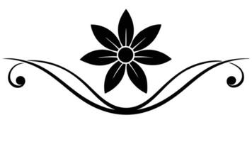 Floral Ornament Decorative Element Black And White Flourish Design vector