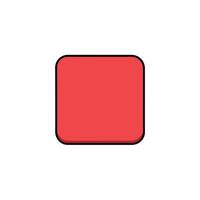 Red Rounded Square Isolated On White Background vector