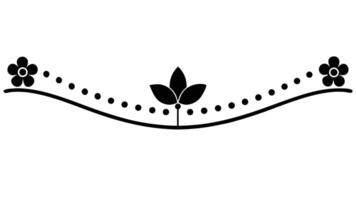 Floral Border Ornament With Dots Design Element vector