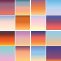 sunrise sunset skies gradient effect backgrounds vector