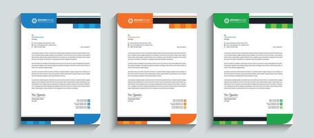 Simple professional modern corporate business style letterhead design template. Template design for letterhead, stationery, identity, document, branding, and layout design for your business project. vector