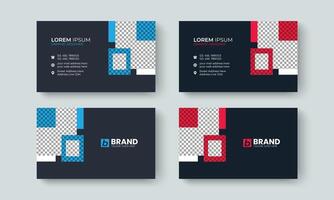 Corporate modern creative and simple business card design layout template. Template design for business card, visiting Card, identity card, contact, branding design template. vector