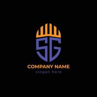 SG Logo with Crown Shield for Company Branding vector