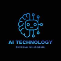 AI Technology Artificial Intelligence Logo and Illustration vector
