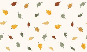 simple modern seamless pattern of minimalist autumn leaves on beige background, clean fall foliage repeat design, contemporary seasonal texture, neutral and organic autumn backdrop vector