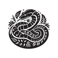 Boa Constrictor Reptile Art vector