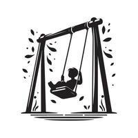 Swing Motion Silhouette vector
