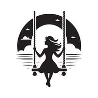 Swing Ride Art vector
