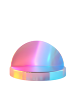 A futuristic stage design in radiant pastel colors. Display podium, perfect for showcasing your products, concepts and ideas with a minimalist style. isolated on transparent background png