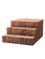 A solid brick step in a modern architectural style that leads to progress and advancement, demonstrating simplicity and elegance. isolated on transparent background png