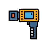 Handheld camera illustration for recording and broadcast vector