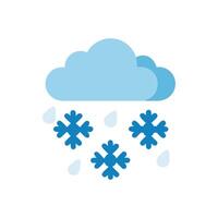 Snowfall illustration of a cloudy weather on black vector
