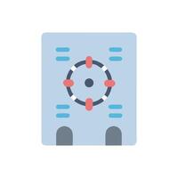 Stylized secure vault or safe illustration with target vector