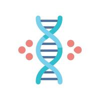 DNA molecule with cells on black background vector