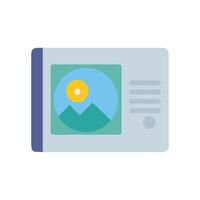 Minimalist scrapbook with abstract landscape page and information vector