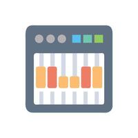 Sound Mixer Icon Flat Design Music Engineering Tool vector
