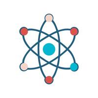 Stylized Atom Model Illustrating Science and Education Concepts vector