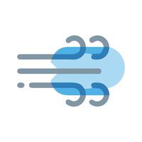 Wind symbol icon. Air blowing, weather element vector