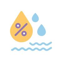 Humidity Level Illustration of Water Drops and Waves vector