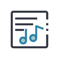 Music sheet document with notes symbol icon graphic vector