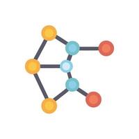 Colorful Network Graph Illustration on a Black Background vector