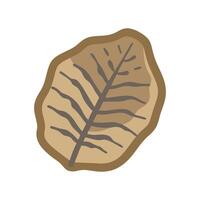 Abstract Brown Leaf Icon on a Black Background vector