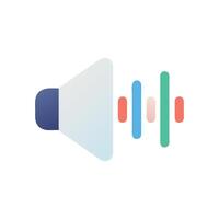 Sound wave illustration Volume icon with audio levels vector