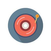 Retro record player art on black background vector