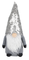 Christmas doll with a beard and a pointed hat, a standing dwarf cut out isolated transparent background png