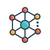 Network Icon Data Connection Internet Connectivity Nodes vector