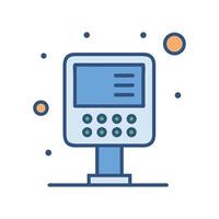 Stylized Digital Device Interface Kiosk Touchscreen Icon Illustration vector