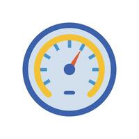 Gauge graphic. Speedometer, measuring instrument, velocity indicator icon vector