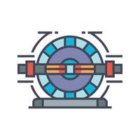 Stylish Flat Design Quantum Device Machine Illustration vector
