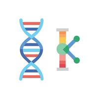 DNA and Neural Network Genetic AI Concept Illustration vector