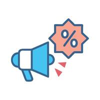 Sale announcement with megaphone icon promotion vector