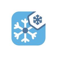 Winter snowflake badge icon design for graphic elements vector