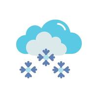 Cloud with Snowflakes Winter Weather Icon Illustration vector