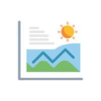 Weather forecast graph showing temperature or precipitation changes vector