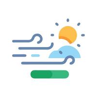 Windy and sunny day icon design graphic vector