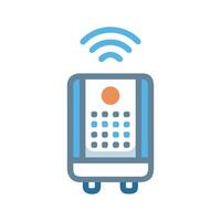 Smart Home Control Panel with Wireless Connection Icon vector