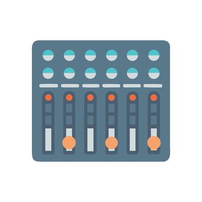 Audio Mixing Console Illustration for music and sound
